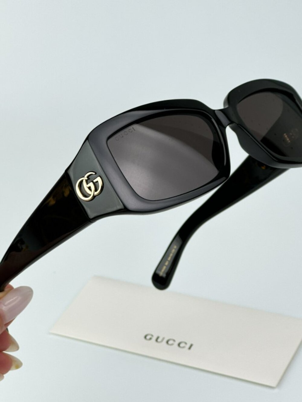 GUCCI GG1403S 001 BLACK RECTANGLE SUNGLASSES